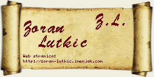 Zoran Lutkić vizit kartica